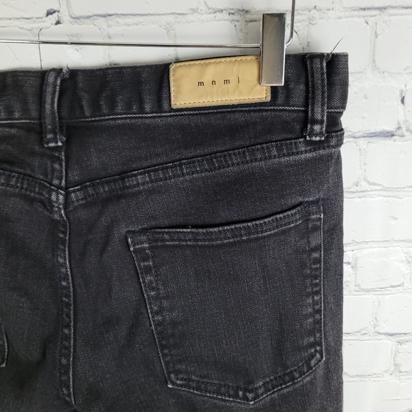 MNML | button fly skinny distressed/ destroyed knee jeans - Picture 1 of 8